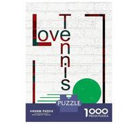 Rompecabezas De 1000 Piezas para Adultos Love Tennis Word Art Rompecabezas para Adultos Juego Práctico Decoración De Pared Gran Regalo para Los Amantes De Los Juegos 70x50cm/1000pcs