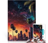 Rompecabezas de 1000 Piezas para Adultos Luces de la Ciudad al anochecer Hecho de Papel，Apto para Mayores de 14 años. Juegos de relajación Juegos Juguetes Regalo。tamaño：38x52cm/14.96x20.47pulgada