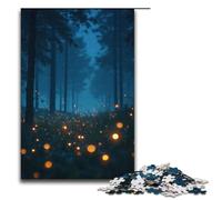 Rompecabezas de 1000 Piezas para Adultos: Luciérnagas Brillan en una Noche de Verano. Rompecabezas de Madera para Adultos. Juegos Familiares cumpleaños. 1000 Piezas (38 x 26 cm).