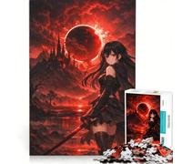 Rompecabezas de 1000 Piezas para Adultos: Luna de Sangre sobre la Ciudadela Negra, Juego de ingenio, ensamblaje de Patrones, para Fortalecer el Amor en Pareja 50x75cm