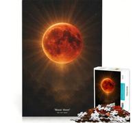 Rompecabezas de 1000 Piezas para Adultos: Luna de Sangre y Eclipse, Juego práctico, antiestrés, Toda la Familia 50x75cm