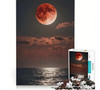 Rompecabezas de 1000 Piezas para Adultos, Luna Llena de Sangre, Juguete Educativo, Mejora la Memoria, cumpleaños y Navidad 38x26cm