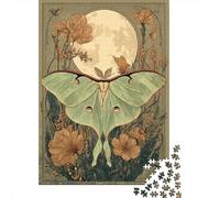 Rompecabezas De 1000 Piezas para Adultos Luna Moth Art Print Rompecabezas para Adultos Juegos De Relajación Análisis Y Lógica Regalos para Amigos Y Familiares 70x50cm/1000pcs