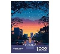 Rompecabezas De 1000 Piezas para Adultos Lusaka Zambia Cityscape at Dusk Rompecabezas De Juguete Decoración De Pared Una Obra De Arte Cumpleaños Y Navidad 52x38cm/1000pcs