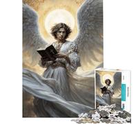 Rompecabezas de 1000 Piezas para Adultos Luz de la Verdad de Dios Arcángel Uriel Juegos de relajación Juguetes Juegos educativos Regalos de cumpleaños para Mujeres (Tamaño 38x52cm)