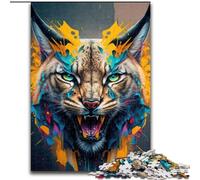 Rompecabezas de 1000 Piezas para Adultos Lynx Panorama Set Middle Hecho de Madera, lo Que lo Convierte en un Gran Regalo para la diversión Familiar 50x75cm para Juego Interactivo Familiar