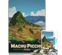 Rompecabezas de 1000 Piezas para Adultos Machu Picchu, Ayuda a ejercitar el Cerebro, Juguetes adictivos para Cultivar la Paciencia, decoración (75x50cm)