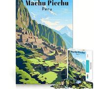 Rompecabezas de 1000 Piezas para Adultos,Machu Picchu,Perú,Viaje,Arte de Corte Suave,Actividad Cerebral Inteligente,Tiempo de Ocio,Divertido,decoración navideña,Regalo (38x26cm)