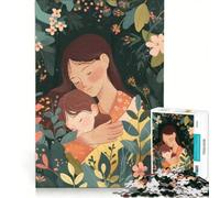 Rompecabezas de 1000 Piezas para Adultos Madre Abrazando a su Hija Juguetes para armar para divertirse en Familia y Fortalecer el Amor Entre Parejas 50x75cm