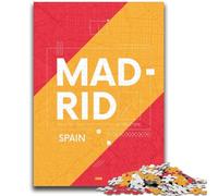 Rompecabezas de 1000 Piezas para Adultos, Madrid, España, 1000 Piezas, antiestrés, desafío difícil, decoración única para el hogar y Regalos (50x75cm)