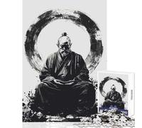 Rompecabezas de 1000 Piezas para Adultos Maestro Zen en meditación decoración del hogar Juguetes Obra de Arte Regalo Juego Educativo difícil y desafiante tamaño 38x52cm