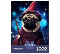 Rompecabezas De 1000 Piezas para Adultos Magic Pug Retro Pixel Art Rompecabezas para Adultos Juego De Ingenio Decoración del Hogar Actividades Divertidas En Casa 38x26cm/1000pcs