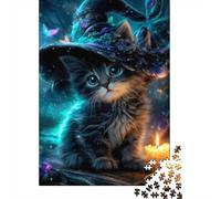Rompecabezas De 1000 Piezas para Adultos Magical Fantasy Kitten Rompecabezas para Adultos Juegos De Relajación Análisis Y Lógica Regalos para Amigos Y Familiares 52x38cm/1000pcs
