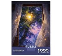 Rompecabezas De 1000 Piezas para Adultos Magical Forest View Through Window Rompecabezas para Adultos: Análisis Práctico del Juego Y Lógica, Toda La Familia 38x26cm/1000pcs