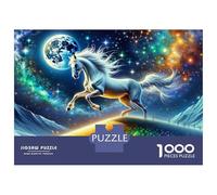 Rompecabezas De 1000 Piezas para Adultos Magical Horse Night Sky Rompecabezas para Adultos Juegos Familiares Decoración del Hogar Desafío Educativo 70x50cm/1000pcs