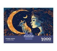 Rompecabezas De 1000 Piezas para Adultos Magical Moonlit Night Art Print Rompecabezas para Adultos Juego De Ingenio Decoración Perfecta Regalos De Cumpleaños Y Únicos 52x38cm/1000pcs