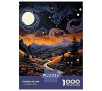 Rompecabezas De 1000 Piezas para Adultos Magical Night Landscape with Moonlit Pathway Rompecabezas para Adultos Juego De Ingenio Corte De Precisión Desafiante De Completar 70x50cm/1000pcs