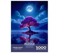 Rompecabezas De 1000 Piezas para Adultos Magical Tree Under The Moon Rompecabezas para Adultos Juego Familiar Vacaciones En Casa Matar El Tiempo Difícil Y Desafiante 38x26cm/1000pcs