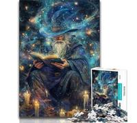 Rompecabezas de 1000 Piezas para Adultos: Mago Cósmico 1000 Piezas Juguetes de Entretenimiento Familiar con póster a Juego y Hoja de Trivia de 75x50cm