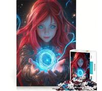 Rompecabezas de 1000 Piezas para Adultos Mago pelirrojo con orbe Azul Juego Familiar Divertido y con Humor Un desafío único 38x52cm