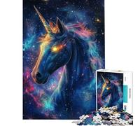 Rompecabezas de 1000 Piezas para Adultos Majestad del Unicornio Estrellado Rompecabezas para Adolescentes Vacaciones en casa Matar el Tiempo Lista de Deseos con Papá Noel cumpleaños