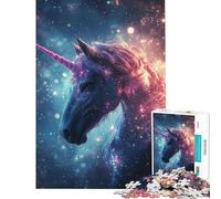 Rompecabezas de 1000 Piezas para Adultos Majestad del Unicornio Estrellado Rompecabezas para Adultos Juegos Familiares para divertirse en Familia Juego desafiante Regalos (Tamaño 38x52cm)
