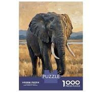 Rompecabezas De 1000 Piezas para Adultos Majestic Elephant in Golden Hour Rompecabezas Juegos Relajantes Mejora La Memoria Oferta como Regalo para Toda La Familia 70x50cm/1000pcs