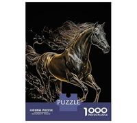 Rompecabezas De 1000 Piezas para Adultos Majestic Golden Steed Rompecabezas para Adultos Juegos De Relajación Análisis Y Lógica Reducción del Estrés Regalos 52x38cm/1000pcs