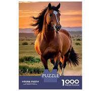 Rompecabezas De 1000 Piezas para Adultos Majestic Horse Galloping at Sunset Rompecabezas Juego De Ingenio Carrera De Velocidad De Manos Interacción Entre Padres E Hijos 52x38cm/1000pcs