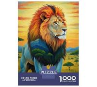 Rompecabezas De 1000 Piezas para Adultos Majestic Lion African Landscape Rompecabezas para Adultos Juegos Familiares Pero Regalos Divertidos Y Humorísticos para Amigos Y Familiares 70x50cm/1000pcs