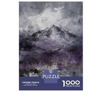 Rompecabezas De 1000 Piezas Para Adultos Majestic Peaks - Abstract Mountain Landscape in Gray And Purple Tones Rompecabezas Para Adultos Juego De Ingenio Decoración Perfecta Regalos De Cumpleaños Y Ún