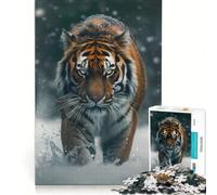 Rompecabezas de 1000 Piezas para Adultos Majestuoso Tigre en Libertad Juguetes para armar para divertirse en Familia para Fortalecer el Amor Entre Parejas 38x26cm