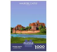 Rompecabezas De 1000 Piezas para Adultos Malbork Castle in Poland Rompecabezas para Adultos Juego Práctico Decoración De Pared Regalos para Amigos Y Familiares 38x26cm/1000pcs
