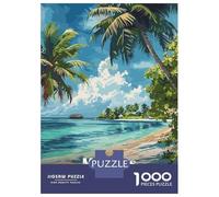 Rompecabezas De 1000 Piezas para Adultos Maldives Tropical Beach Paradise Rompecabezas para Adultos Juguete Decoración De Pared Decoración De Pared Regalos Y Cumpleaños Únicos 38x26cm/1000pcs