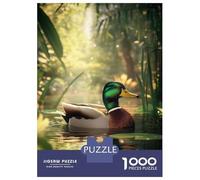 Rompecabezas De 1000 Piezas para Adultos Mallard Duck in Pond Rompecabezas para Adultos Juguete Decoración De Pared Regalos para Mujeres para Cumpleaños, Navidad 38x26cm/1000pcs