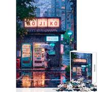 Rompecabezas de 1000 Piezas para Adultos Mañana lluviosa de otoño Juego práctico para Toda la Familia Juguete Decorativo para la Pared Entrena tu Cerebro y Tus Manos (38x52cm)