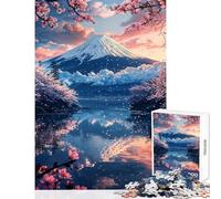 Rompecabezas de 1000 Piezas para Adultos Mañana Tranquila en el Monte Fuji Rompecabezas de 1000 Piezas Juego Imposible Gran Regalo para los Amantes de los Juegos Que mejoran la Memoria (50x75cm)