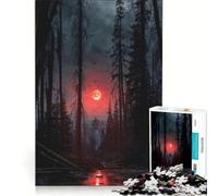 Rompecabezas de 1000 Piezas para Adultos: Mansión Luna de Sangre, Juguetes para armar, Actividades Divertidas en casa, Toda la Familia 38x52cm