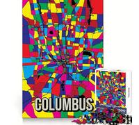 Rompecabezas de 1000 Piezas para Adultos,Mapa Abstracto de Colón,Bordes limpios,Juego de Habilidad Mental,Divertido,Juego de Ocio,Regalo de cumpleaños 38x52cm