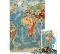 Rompecabezas de 1000 Piezas para Adultos Mapa Antiguo del Mundo,articulaciones Suaves,Divertido Rompecabezas de lógica,Juego Casual,Escena navideña (50x75cm)