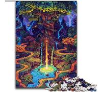 Rompecabezas de 1000 Piezas para Adultos, Mapa del Mundo de fantasía Hecho de Madera, lo Que lo Convierte en un Gran Regalo para la diversión Familiar, 50x75cm para Juego Interactivo Familiar