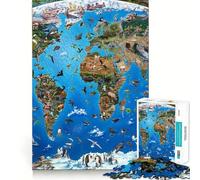 Rompecabezas de 1000 Piezas para Adultos Mapas de Dios,articulaciones Suaves,Divertido Rompecabezas de lógica,Juego Casual,Escena navideña (38x26cm)
