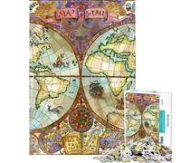Rompecabezas de 1000 Piezas para Adultos mapas de fantasía Rompecabezas para Adultos Juegos Familiares para divertirse en Familia Juego desafiante Regalos (tamaño 38x52cm)