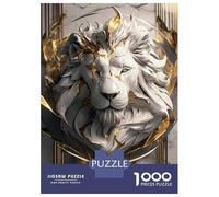 Rompecabezas De 1000 Piezas para Adultos Marble Lion with Gold Accents Rompecabezas para Adultos Juegos Relajantes Regalo De Cumpleaños Regalos Y Cumpleaños Únicos 52x38cm/1000pcs