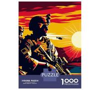 Rompecabezas De 1000 Piezas para Adultos Marine Corps Sunset Art Rompecabezas para Adolescentes Juego Práctico Desafío Difícil Regalo De Cumpleaños, Regalos, 52x38cm/1000pcs