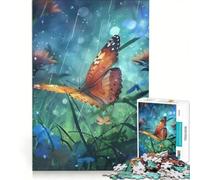 Rompecabezas de 1000 Piezas para Adultos: Mariposa bajo la Lluvia, Juego Imposible, Ideal para divertirse en Familia, cumpleaños y Navidad, 50x75cm