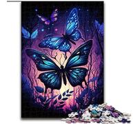Rompecabezas de 1000 Piezas para Adultos, Mariposa de Colores, Hecho de Madera, cumpleaños, Navidad y Halloween, 50x75cm, decoración artística DIY, Regalo de cumpleaños
