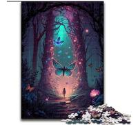 Rompecabezas de 1000 Piezas para Adultos, Mariposa mística, de Madera, Ideal para Decorar o como Regalo de cumpleaños, 50x75cm Un Rompecabezas desafiante y Relajante para Adolescentes