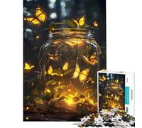 Rompecabezas de 1000 Piezas para Adultos Mariposas y Luciérnagas Juego Educativo y desafiante Juguete Juegos y Actividades Familiares (Tamaño 38x26cm)
