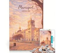 Rompecabezas de 1000 Piezas para Adultos, Mariúpol, Ucrania, Juegos Divertidos, interacción Entre Padres e Hijos, Cada Pieza es única 38x26cm